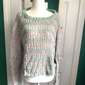 Free People crocheted sweater sz XS